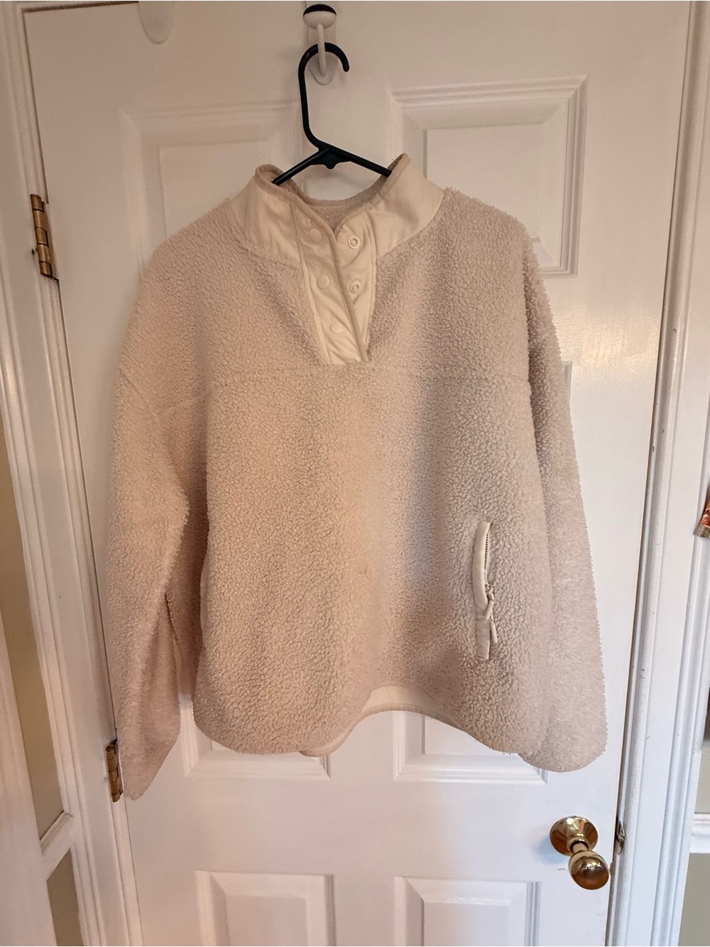 Bailey 44 Cream Sherpa Snap-Neck Pullover